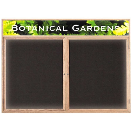 United Visual Products Open Faced Traditional Corkboard, 36x24" UV641A-BLACK-SURF